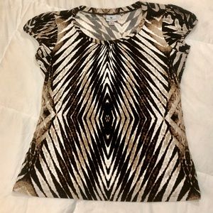Geometric stretchy blouse